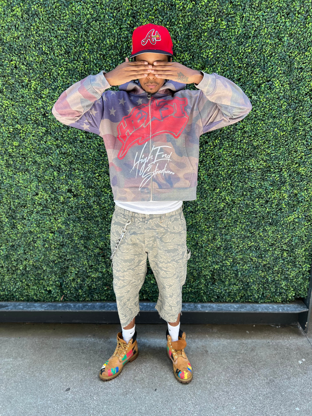 Highend American flag zip hoody